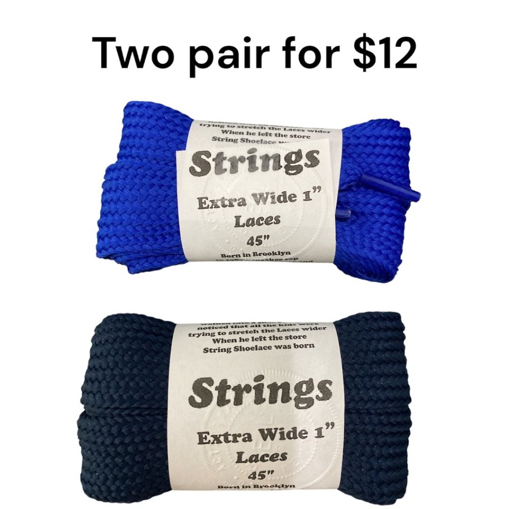 Strings Extra Wide Shoe Laces 45 inch long. Fast Ship from U.S.